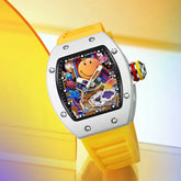Tonneau Sports Watch β Quartz Movement with Silicone Strap