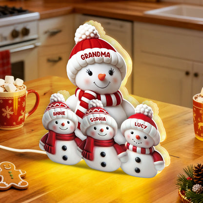 🎄⛄ Personalized Snowman Light Box – Custom Christmas Decor for Family, Grandma & Grandpa! 🎁✨  ❄️ Add a special touch to your holiday décor! ✨ Customize with your name — please leave the name in the order notes when placing your order!