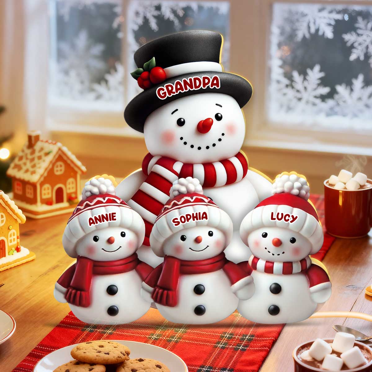 🎄⛄ Personalized Snowman Light Box – Custom Christmas Decor for Family, Grandma & Grandpa! 🎁✨  ❄️ Add a special touch to your holiday décor! ✨ Customize with your name — please leave the name in the order notes when placing your order!