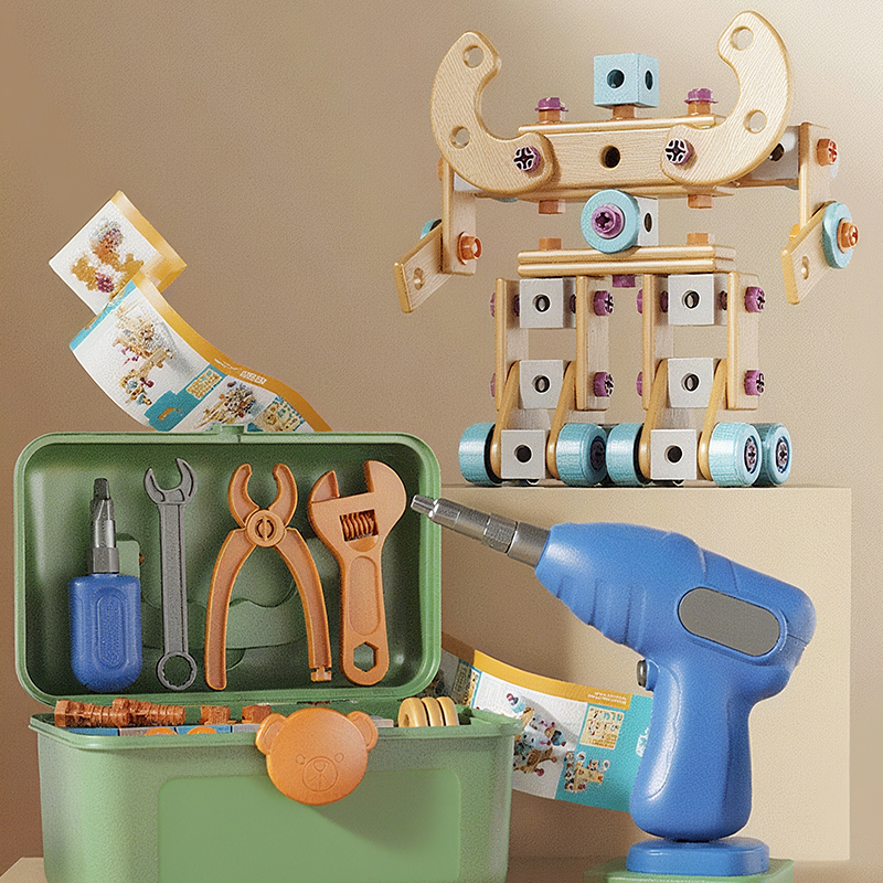 🥳2026 HOT SALE🥳💞50K+ SOLD! 🔧🧒 70% OFF! Children's Educational DIY Tool Kit – STEM building set with electric drill, 124+ pcs & storage box. Encourages creativity, logic & fine motor skills – perfect for little builders! 🛠️✨