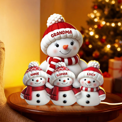 🎄⛄ Personalized Snowman Light Box – Custom Christmas Decor for Family, Grandma & Grandpa! 🎁✨  ❄️ Add a special touch to your holiday décor! ✨ Customize with your name — please leave the name in the order notes when placing your order!