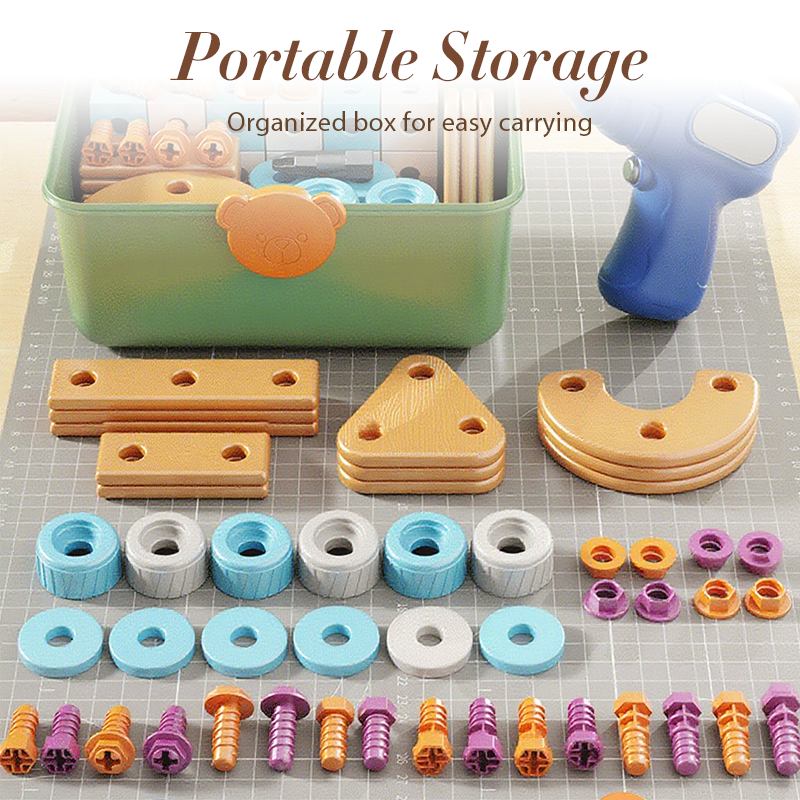 🥳2026 HOT SALE🥳💞50K+ SOLD! 🔧🧒 70% OFF! Children's Educational DIY Tool Kit – STEM building set with electric drill, 124+ pcs & storage box. Encourages creativity, logic & fine motor skills – perfect for little builders! 🛠️✨