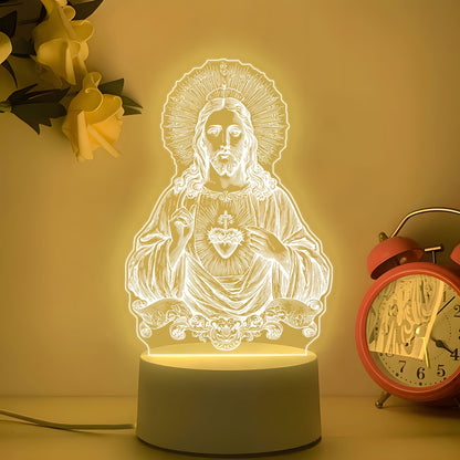 Jesus Night Light – Church Souvenir, Religious Home Decor, Decorative Ornament