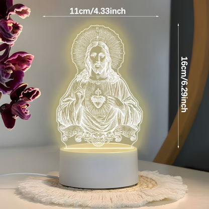 Jesus Night Light – Church Souvenir, Religious Home Decor, Decorative Ornament