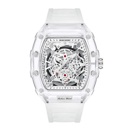 KIMSDUN Barrel-Shaped Transparent Quartz Watch Description