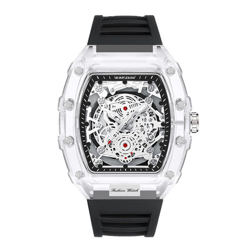 KIMSDUN Barrel-Shaped Transparent Quartz Watch Description