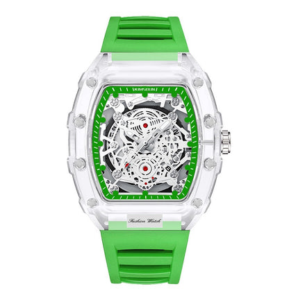 KIMSDUN Barrel-Shaped Transparent Quartz Watch Description