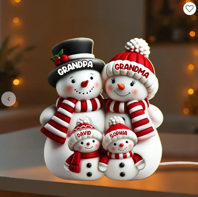 🎄⛄ Personalized Snowman Light Box – Custom Christmas Decor for Family, Grandma & Grandpa! 🎁✨  ❄️ Add a special touch to your holiday décor! ✨ Customize with your name — please leave the name in the order notes when placing your order!
