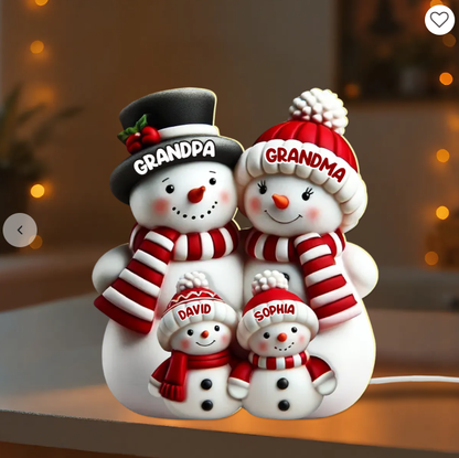 🎄⛄ Personalized Snowman Light Box – Custom Christmas Decor for Family, Grandma & Grandpa! 🎁✨  ❄️ Add a special touch to your holiday décor! ✨ Customize with your name — please leave the name in the order notes when placing your order!