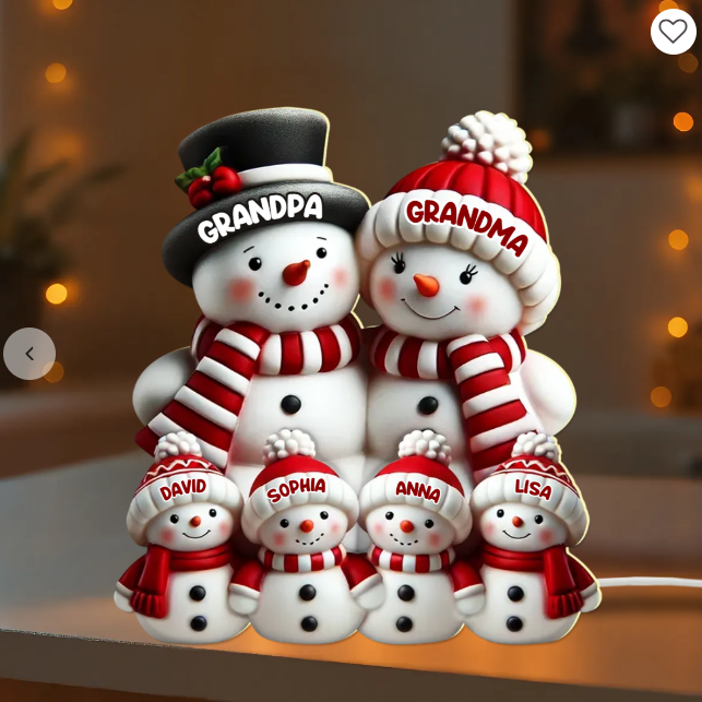 🎄⛄ Personalized Snowman Light Box – Custom Christmas Decor for Family, Grandma & Grandpa! 🎁✨  ❄️ Add a special touch to your holiday décor! ✨ Customize with your name — please leave the name in the order notes when placing your order!