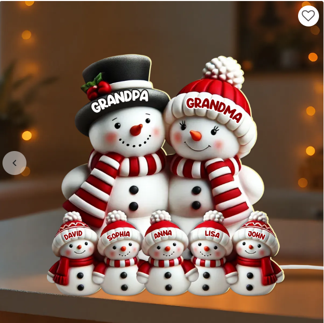 🎄⛄ Personalized Snowman Light Box – Custom Christmas Decor for Family, Grandma & Grandpa! 🎁✨  ❄️ Add a special touch to your holiday décor! ✨ Customize with your name — please leave the name in the order notes when placing your order!