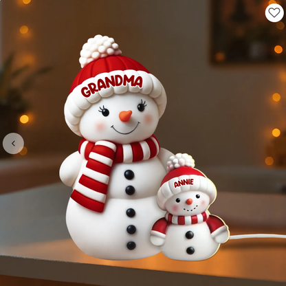 🎄⛄ Personalized Snowman Light Box – Custom Christmas Decor for Family, Grandma & Grandpa! 🎁✨  ❄️ Add a special touch to your holiday décor! ✨ Customize with your name — please leave the name in the order notes when placing your order!