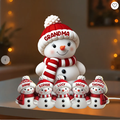 🎄⛄ Personalized Snowman Light Box – Custom Christmas Decor for Family, Grandma & Grandpa! 🎁✨  ❄️ Add a special touch to your holiday décor! ✨ Customize with your name — please leave the name in the order notes when placing your order!