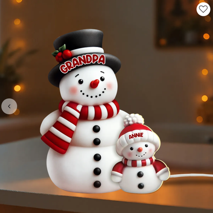 🎄⛄ Personalized Snowman Light Box – Custom Christmas Decor for Family, Grandma & Grandpa! 🎁✨  ❄️ Add a special touch to your holiday décor! ✨ Customize with your name — please leave the name in the order notes when placing your order!