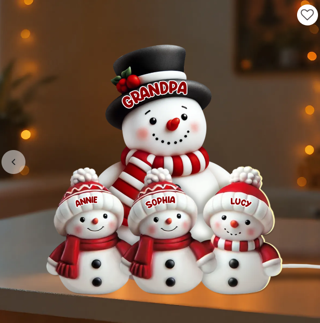 🎄⛄ Personalized Snowman Light Box – Custom Christmas Decor for Family, Grandma & Grandpa! 🎁✨  ❄️ Add a special touch to your holiday décor! ✨ Customize with your name — please leave the name in the order notes when placing your order!