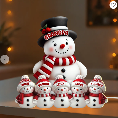 🎄⛄ Personalized Snowman Light Box – Custom Christmas Decor for Family, Grandma & Grandpa! 🎁✨  ❄️ Add a special touch to your holiday décor! ✨ Customize with your name — please leave the name in the order notes when placing your order!