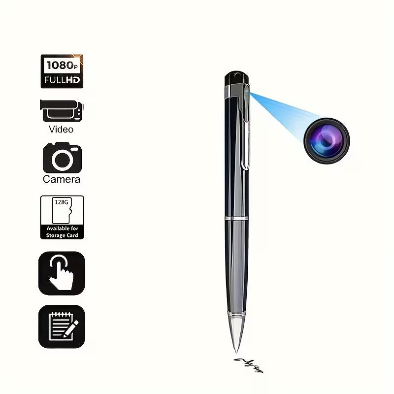 Voice Recorder Pen Camera – Wearable 1080P Nanny Cam – Portable HD Camera
