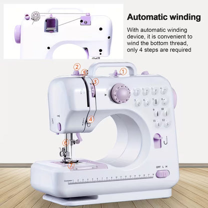 2-Stitch Multifunctional Mini Sewing Machine for Beginners