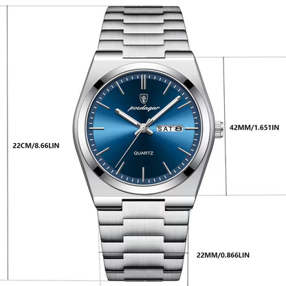 Ultra-Thin Stainless Steel Quartz Watch