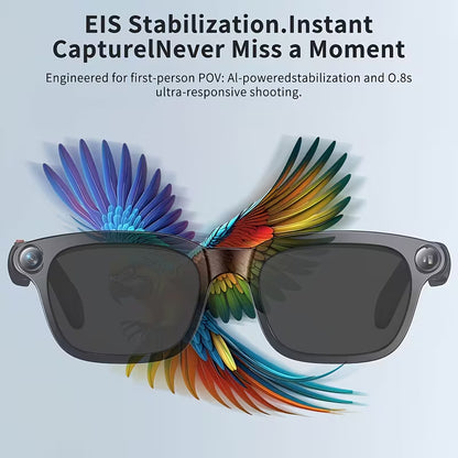 AI Smart Glasses – 8MP Camera, Real-Time Translation & Voice Assistant