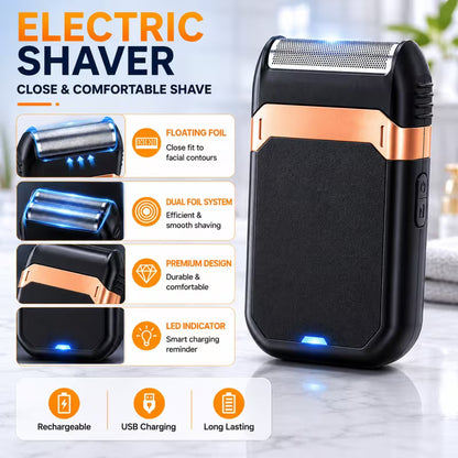 Rechargeable electric beauty set featuring an LCD battery display.