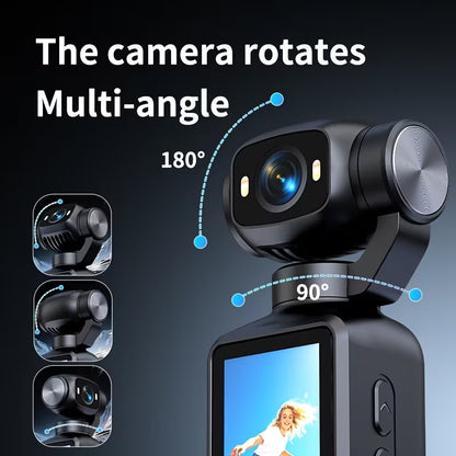 Gimbal-Stabilized HD Digital Camera for Outdoor Sports