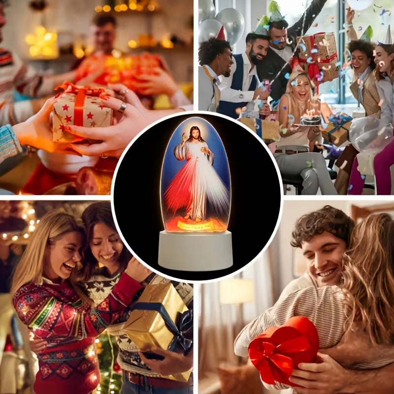 Jesus Night Light – Church Souvenir, Religious Home Decor, Decorative Ornament