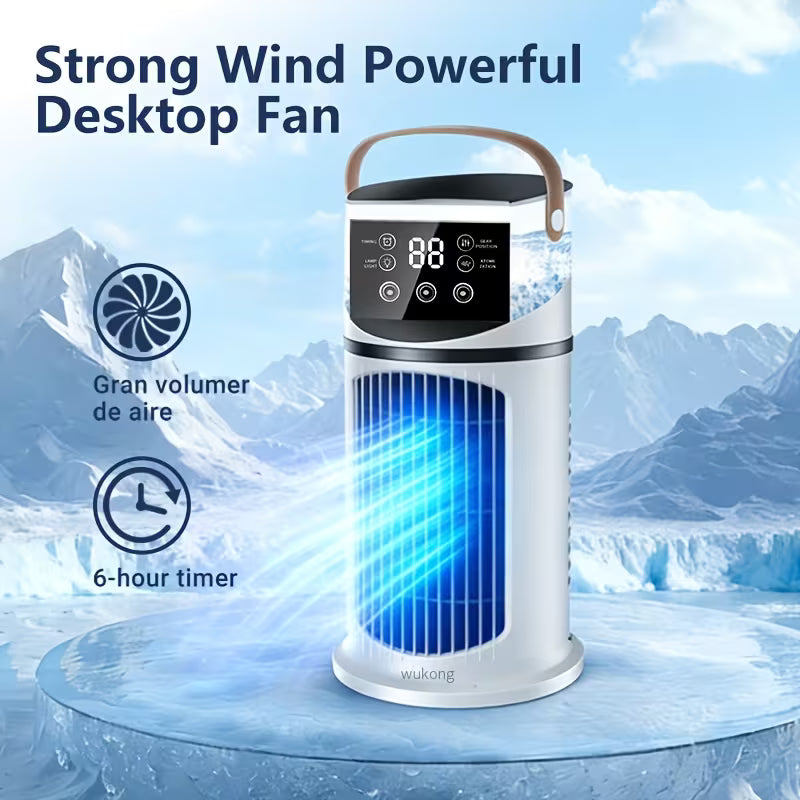 Portable handheld fan, ultra-high speed for rapid cooling.