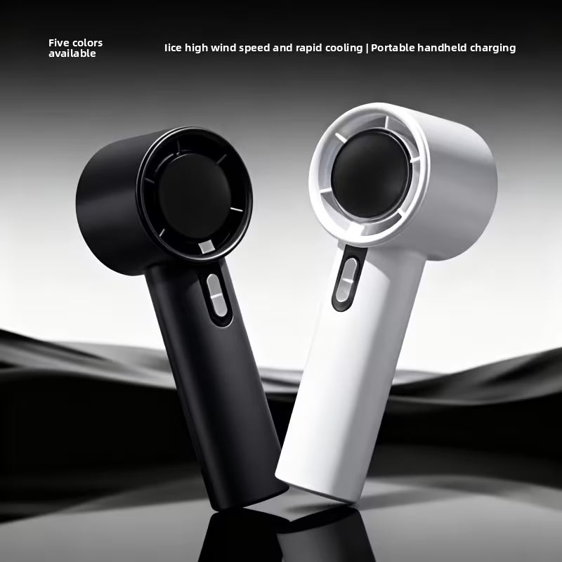 Portable handheld fan, ultra-high speed for rapid cooling.