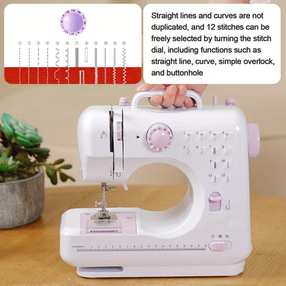 2-Stitch Multifunctional Mini Sewing Machine for Beginners