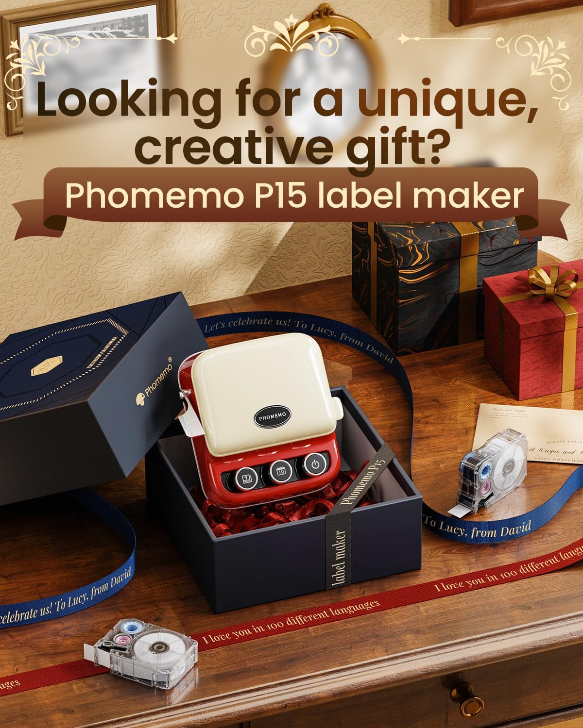 Bluetooth Ribbon Label Printer – Custom Gift Wrapping & DIY Labels