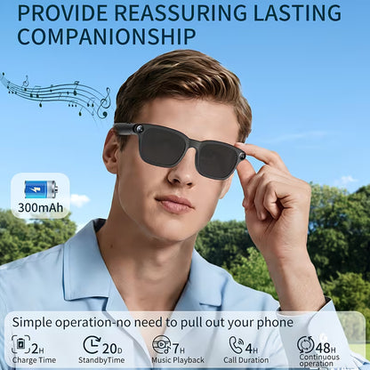 AI Smart Glasses – 8MP Camera, Real-Time Translation & Voice Assistant