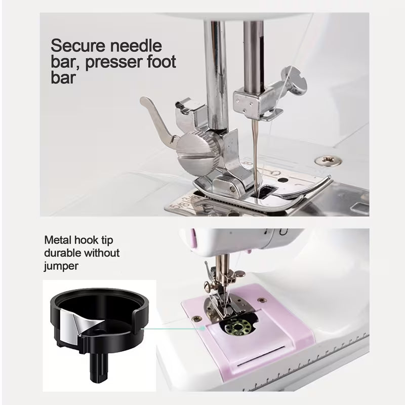 2-Stitch Multifunctional Mini Sewing Machine for Beginners