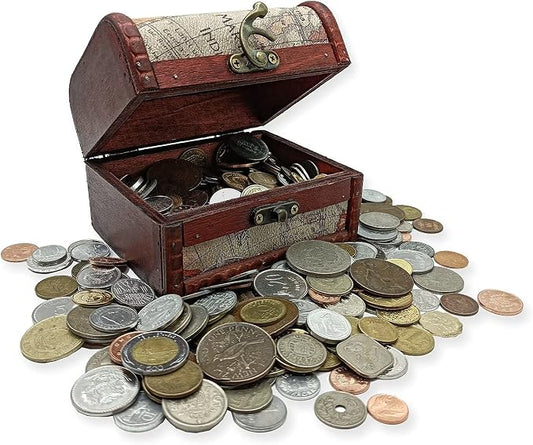 IMPACTO COLECCIONABLES Coin Collection – "World Currency Treasure Chest"