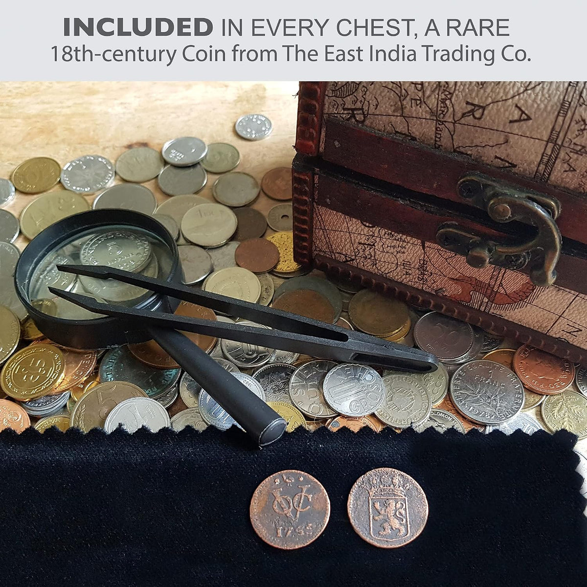 IMPACTO COLECCIONABLES Coin Collection – "World Currency Treasure Chest"
