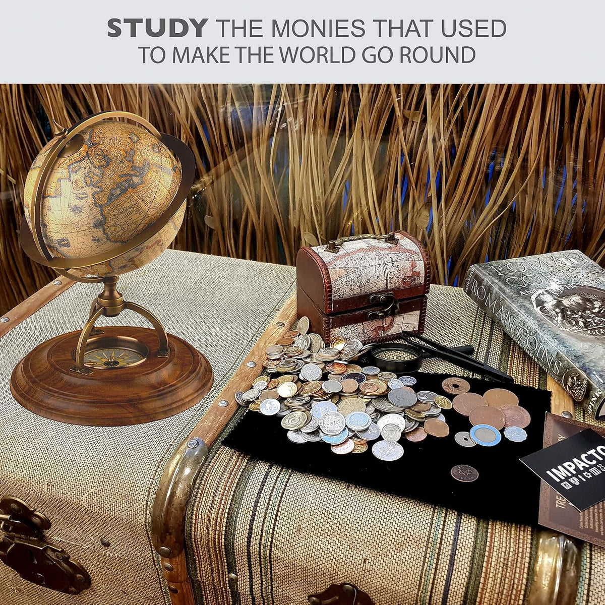 IMPACTO COLECCIONABLES Coin Collection – "World Currency Treasure Chest"